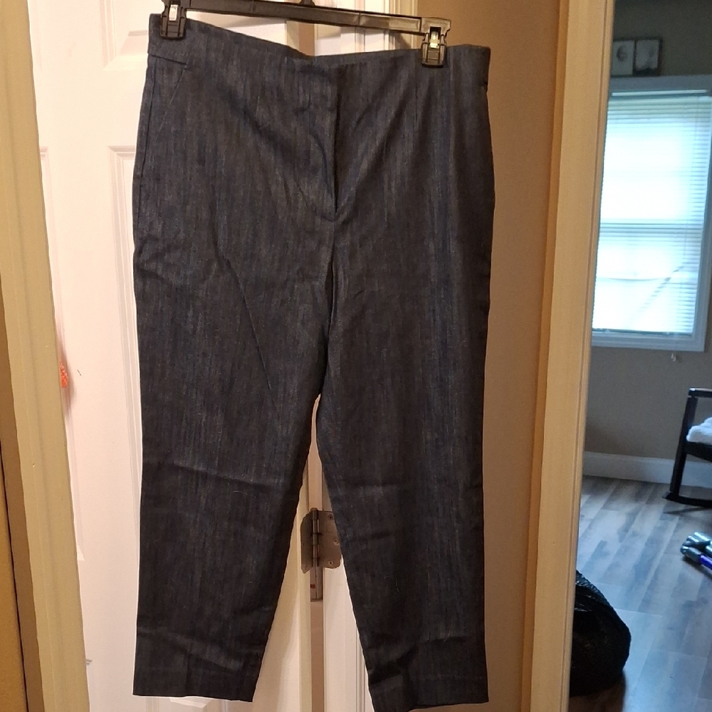 $5/$25-Talbots- Petite Dark Blue Denim Pants-EUC